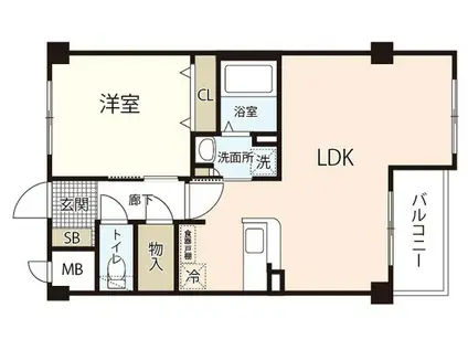 ヴィランス大塚II(1LDK/4階)の間取り写真