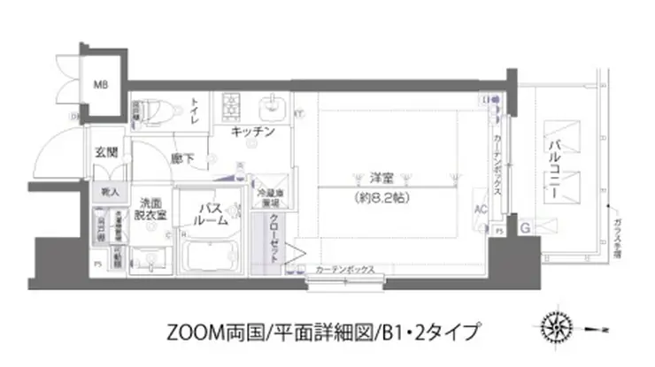 ZOOM両国 5階階 間取り