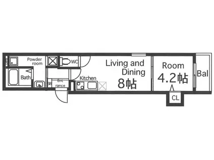 FDS吹田I番館(1LDK/1階)の間取り写真
