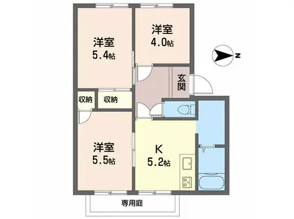 シティライフBC(3K/1階)の間取り写真