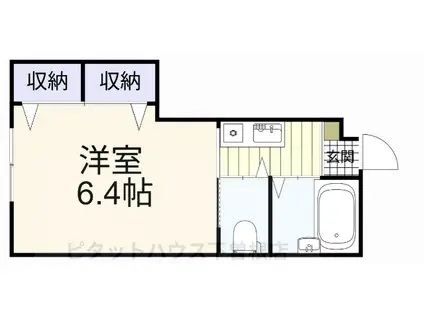 DEAR津田 B棟(1K/1階)の間取り写真