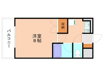 カサデエストディアンテI(1K/3階)の間取り写真