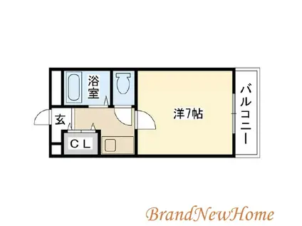 ベルドマーニ(1K/2階)の間取り写真