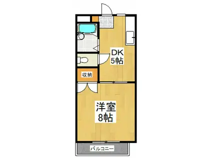 クレイルヴィラⅠ(1DK/3階)の間取り写真