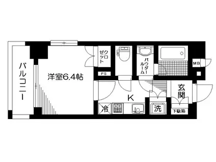 レキシントンスクエア本所吾妻橋(1K/4階)の間取り写真