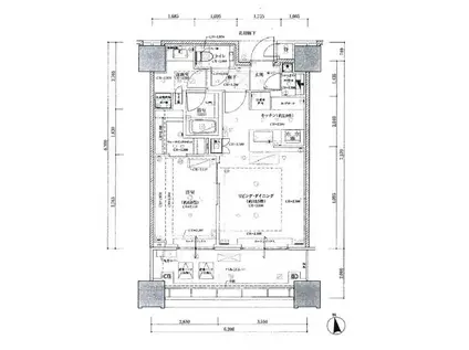 白金THEスカイ東棟(1LDK/16階)の間取り写真