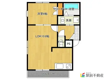 メゾンエトワール(1LDK/1階)の間取り写真