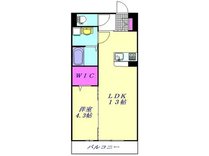 リブリ・RICHEI(1LDK/2階)の間取り写真
