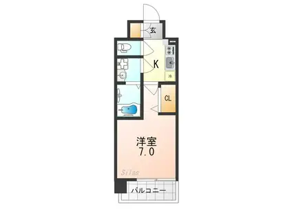 ファーストフィオーレ京都円町(1K/1階)の間取り写真