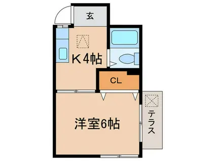 メゾン山崎(1K/1階)の間取り写真