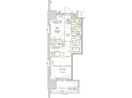 オープンレジデンシア千種広小路(1LDK/5階)の間取り写真