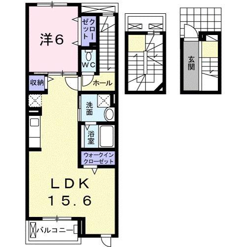ルートメゾン(1LDK/3階)の間取り写真