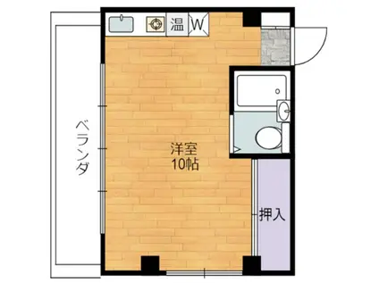 リヴィラージュ早稲田(ワンルーム/2階)の間取り写真