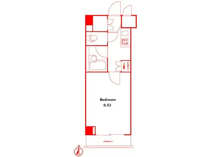 ルーブル武蔵小杉弐番館(1K/5階)の間取り写真