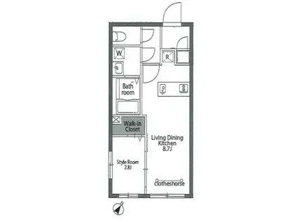 プライムブリス文京春日(1LDK/5階)の間取り写真