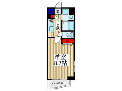 サイネヒルズ(1K/6階)の間取り写真