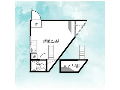 STAGEI(ワンルーム/3階)の間取り写真