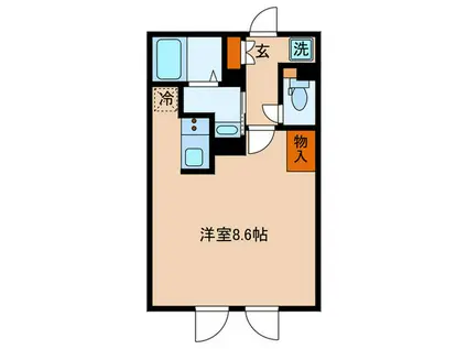 アレーロ白山II(ワンルーム/4階)の間取り写真