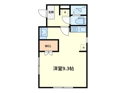 ベルフォーレ(ワンルーム/1階)の間取り写真