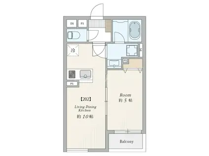 TAIL VILLAGE N.K(1LDK/2階)の間取り写真