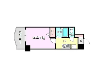 ノルデンハイム瑞光2(1K/4階)の間取り写真