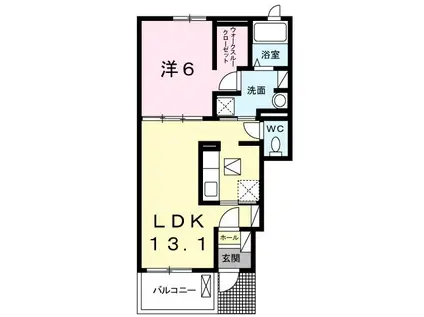 セイバリーVI(1LDK/1階)の間取り写真