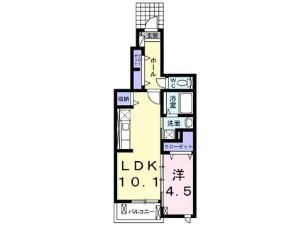 GERMER I(1LDK/1階)の間取り写真