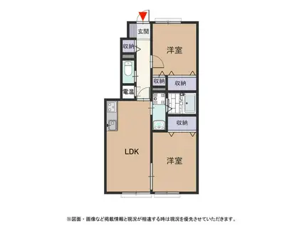 パーチェ A(2LDK/1階)の間取り写真