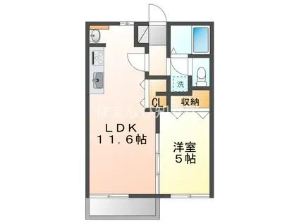 エントピア20A棟(2DK/2階)の間取り写真