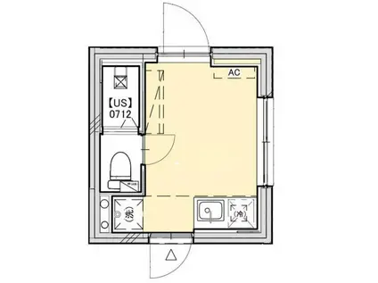 PROTO武蔵小山III(ワンルーム/1階)の間取り写真