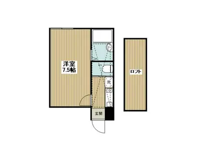 ロッシェル橋本第15-1(1K/2階)の間取り写真