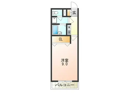 メゾンMICHIKO(1K/1階)の間取り写真