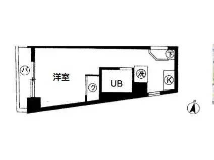 スカイコート新宿第10(ワンルーム/6階)の間取り写真