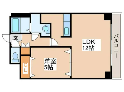 AMSビル(1LDK/7階)の間取り写真