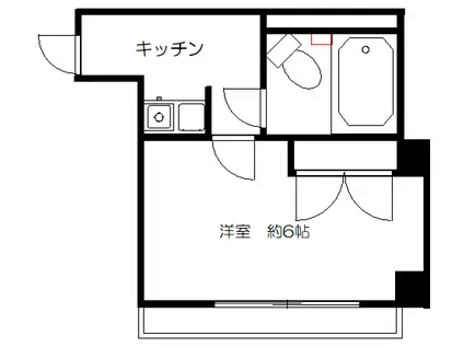 増田第一ビル(1K/3階)の間取り写真
