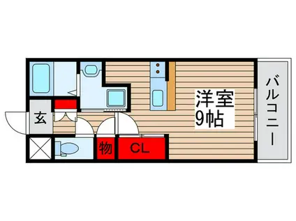 CASA WISH(ワンルーム/1階)の間取り写真