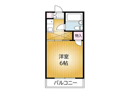 マンションみどり(1K/1階)の間取り写真