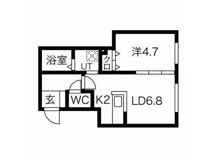 TERRACE KASUMI(1LDK/3階)の間取り写真