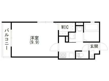 スマートレジデンス砂山(1K/3階)の間取り写真