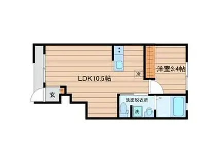 RASS平成(1LDK/1階)の間取り写真