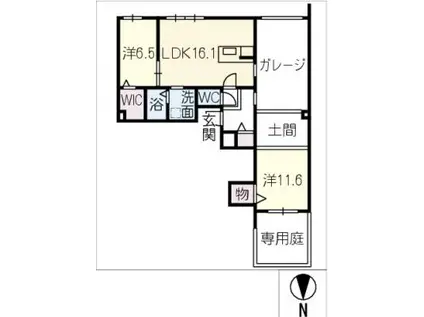 RESIDENCE DE 池下(2LDK/1階)の間取り写真