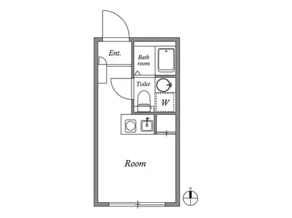 HJ PLACE 神楽坂(ワンルーム/4階)の間取り写真