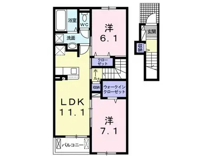 FORZA DKII(2LDK/2階)の間取り写真