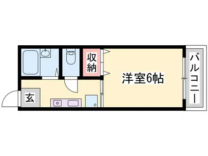 サンライズクイーン(1K/1階)の間取り写真