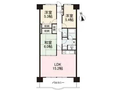 アメニティハイツ14(3LDK/9階)の間取り写真