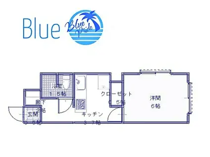 ソフィア湘南(1K/5階)の間取り写真