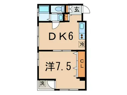 ロジュマン品川(1DK/3階)の間取り写真