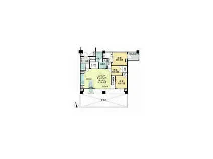 フェリスコート自由が丘(3LDK/1階)の間取り写真