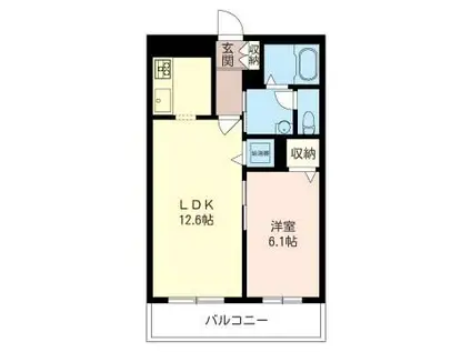 エトワール(1LDK/2階)の間取り写真