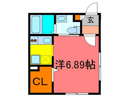 MODULOR社台(1K/3階)の間取り写真